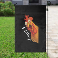 Funny F Caw F Surprise Chicken Meme Garden Flag Hilarious Shocked Bird Graphic for Comedy Lovers - Wonder Print Shop