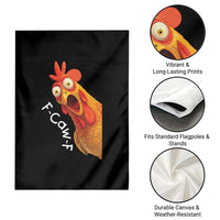 Funny F Caw F Surprise Chicken Meme Garden Flag Hilarious Shocked Bird Graphic for Comedy Lovers - Wonder Print Shop
