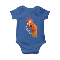 Funny F Caw F Surprise Chicken Meme Baby Onesie Hilarious Shocked Bird Graphic for Comedy Lovers - Wonder Print Shop