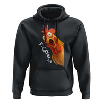 Funny F Caw F Surprise Chicken Meme Hoodie Hilarious Shocked Bird Graphic for Comedy Lovers - Wonder Print Shop