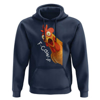 Funny F Caw F Surprise Chicken Meme Hoodie Hilarious Shocked Bird Graphic for Comedy Lovers - Wonder Print Shop