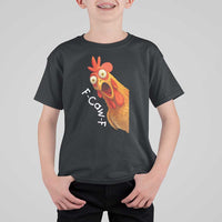 Funny F Caw F Surprise Chicken Meme T Shirt For Kid Hilarious Shocked Bird Graphic for Comedy Lovers - Wonder Print Shop