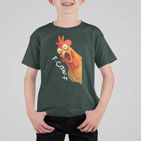 Funny F Caw F Surprise Chicken Meme T Shirt For Kid Hilarious Shocked Bird Graphic for Comedy Lovers - Wonder Print Shop