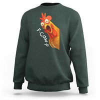 Funny F Caw F Surprise Chicken Meme Sweatshirt Hilarious Shocked Bird Graphic for Comedy Lovers - Wonder Print Shop