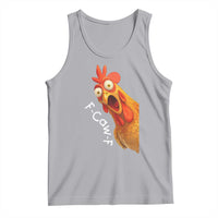 Funny F Caw F Surprise Chicken Meme Tank Top Hilarious Shocked Bird Graphic for Comedy Lovers - Wonder Print Shop