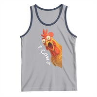 Funny F Caw F Surprise Chicken Meme Tank Top Hilarious Shocked Bird Graphic for Comedy Lovers - Wonder Print Shop