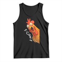 Funny F Caw F Surprise Chicken Meme Tank Top Hilarious Shocked Bird Graphic for Comedy Lovers - Wonder Print Shop