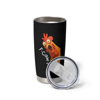 Funny F Caw F Surprise Chicken Meme Tumbler Cup Hilarious Shocked Bird Graphic for Comedy Lovers - Wonder Print Shop