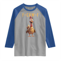 F Caw F Classic Chicken Scream Raglan Shirt Poultry Joke Farm Life Humor - Wonder Print Shop