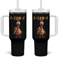 F Caw F Classic Chicken Scream Tumbler With Handle Poultry Joke Farm Life Humor - Wonder Print Shop