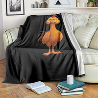 Funny F Caw F Fed Up Chicken Meme Throw Blanket Sarcastic Bird Humor Mood Swing - Wonder Print Shop