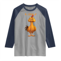 Funny F Caw F Fed Up Chicken Meme Raglan Shirt Sarcastic Bird Humor Mood Swing - Wonder Print Shop