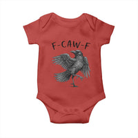 F Caw F Raven Graphic Baby Onesie Funny Sarcastic Bird with Attitude - Wonder Print Shop