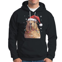 Capybara Christmas Hoodie Funny Santa Capy Meme Xmas Vibe - Wonder Print Shop