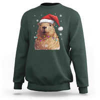 Capybara Christmas Sweatshirt Funny Santa Capy Meme Xmas Vibe - Wonder Print Shop