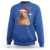 Capybara Christmas Sweatshirt Funny Santa Capy Meme Xmas Vibe - Wonder Print Shop
