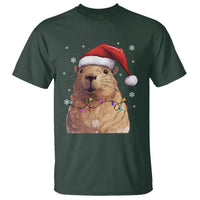 Capybara Christmas T Shirt Funny Santa Capy Meme Xmas Vibe - Wonder Print Shop