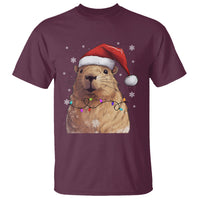 Capybara Christmas T Shirt Funny Santa Capy Meme Xmas Vibe - Wonder Print Shop