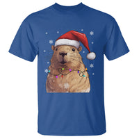 Capybara Christmas T Shirt Funny Santa Capy Meme Xmas Vibe - Wonder Print Shop
