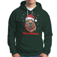 Capy Christmas Hoodie Funny Capybara Santa Meme - Wonder Print Shop