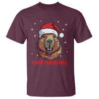 Capy Christmas T Shirt Funny Capybara Santa Meme - Wonder Print Shop