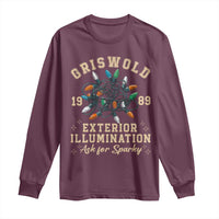 Griswold Christmas Lights Long Sleeve Shirt Exterior Illumination Ask for Sparky Funny Holiday - Wonder Print Shop