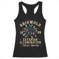 Griswold Christmas Lights Racerback Tank Top Exterior Illumination Ask for Sparky Funny Holiday - Wonder Print Shop