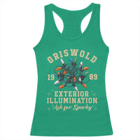 Griswold Christmas Lights Racerback Tank Top Exterior Illumination Ask for Sparky Funny Holiday - Wonder Print Shop