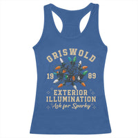 Griswold Christmas Lights Racerback Tank Top Exterior Illumination Ask for Sparky Funny Holiday - Wonder Print Shop