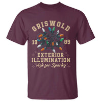 Griswold Christmas Lights T Shirt Exterior Illumination Ask for Sparky Funny Holiday - Wonder Print Shop