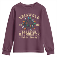 Griswold Christmas Lights Youth Sweatshirt Exterior Illumination Ask for Sparky Funny Holiday - Wonder Print Shop