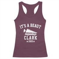 Funny Christmas It’s a Beaut Clark Racerback Tank Top Xmas Tree Disaster Griswold Family Holiday - Wonder Print Shop