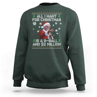 Funny Christmas Billy Meme Sweatshirt A 8 Ball and 2 Million Dollars Baby Uncle in Santa Suit - Wonder Print Shop