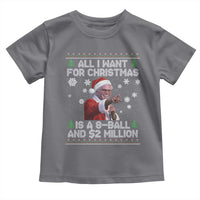 Funny Christmas Billy Meme Toddler T Shirt A 8 Ball and 2 Million Dollars Baby Uncle in Santa Suit - Wonder Print Shop