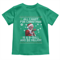 Funny Christmas Billy Meme Toddler T Shirt A 8 Ball and 2 Million Dollars Baby Uncle in Santa Suit - Wonder Print Shop