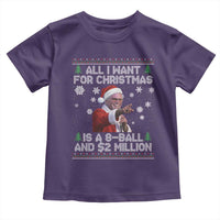 Funny Christmas Billy Meme Toddler T Shirt A 8 Ball and 2 Million Dollars Baby Uncle in Santa Suit - Wonder Print Shop