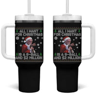 Funny Christmas Billy Meme Tumbler With Handle A 8 Ball and 2 Million Dollars Baby Uncle in Santa Suit - Wonder Print Shop