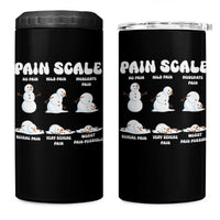 Funny Snowman Pain Scale Christmas 4 in 1 Can Cooler Tumbler Melting Snowman Holiday Humor - Wonder Print Shop