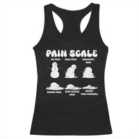 Funny Snowman Pain Scale Christmas Racerback Tank Top Melting Snowman Holiday Humor - Wonder Print Shop
