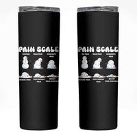 Funny Snowman Pain Scale Christmas Skinny Tumbler Melting Snowman Holiday Humor - Wonder Print Shop