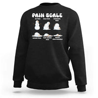 Funny Snowman Pain Scale Christmas Sweatshirt Melting Snowman Holiday Humor - Wonder Print Shop