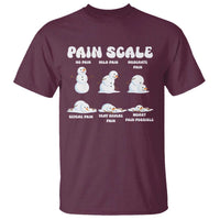 Funny Snowman Pain Scale Christmas T Shirt Melting Snowman Holiday Humor - Wonder Print Shop