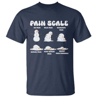 Funny Snowman Pain Scale Christmas T Shirt Melting Snowman Holiday Humor - Wonder Print Shop