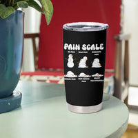 Funny Snowman Pain Scale Christmas Tumbler Cup Melting Snowman Holiday Humor - Wonder Print Shop