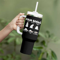 Funny Snowman Pain Scale Christmas Tumbler With Handle Melting Snowman Holiday Humor - Wonder Print Shop