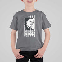 Martin Luther King MLK T Shirt For Kid Dream Like A King Black History American Flag - Wonder Print Shop