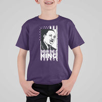 Martin Luther King MLK T Shirt For Kid Dream Like A King Black History American Flag - Wonder Print Shop