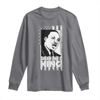 Martin Luther King MLK Long Sleeve Shirt Dream Like A King Black History American Flag