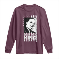 Martin Luther King MLK Long Sleeve Shirt Dream Like A King Black History American Flag