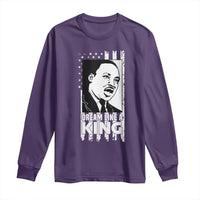 Martin Luther King MLK Long Sleeve Shirt Dream Like A King Black History American Flag